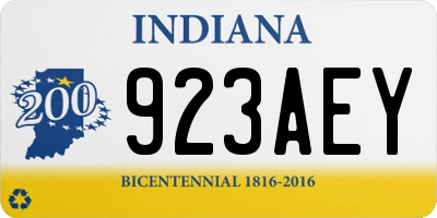 IN license plate 923AEY