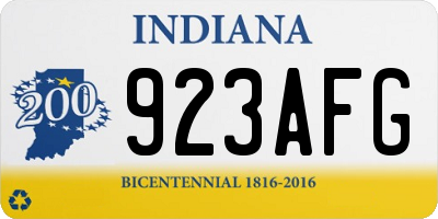 IN license plate 923AFG