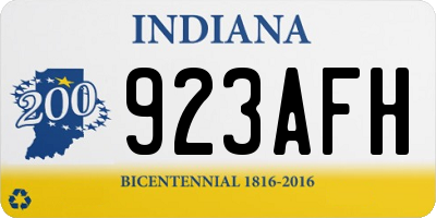 IN license plate 923AFH