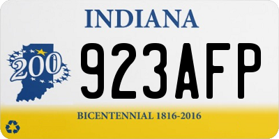IN license plate 923AFP