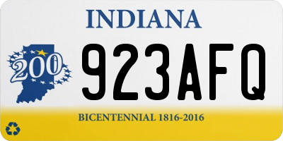 IN license plate 923AFQ