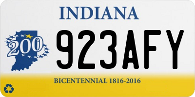 IN license plate 923AFY