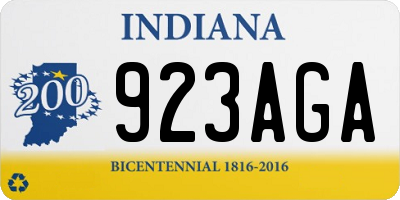 IN license plate 923AGA