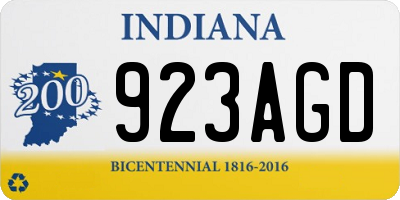IN license plate 923AGD