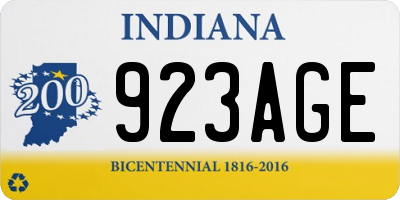 IN license plate 923AGE