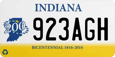 IN license plate 923AGH