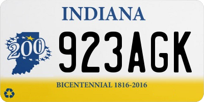 IN license plate 923AGK