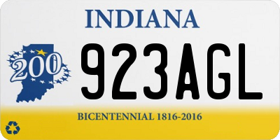 IN license plate 923AGL