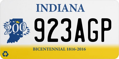 IN license plate 923AGP