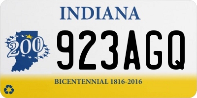 IN license plate 923AGQ