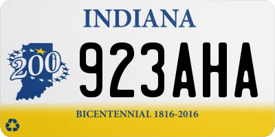 IN license plate 923AHA