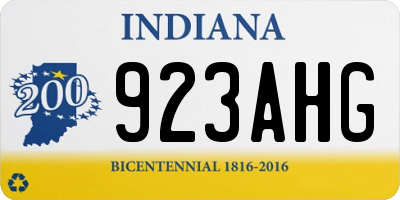 IN license plate 923AHG