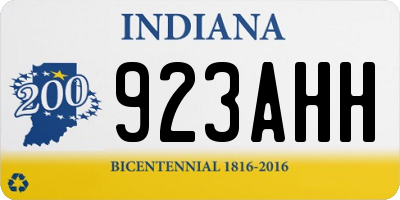 IN license plate 923AHH