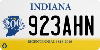 IN license plate 923AHN