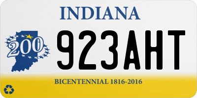 IN license plate 923AHT
