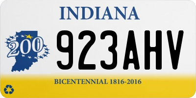 IN license plate 923AHV