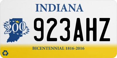 IN license plate 923AHZ