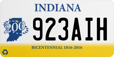 IN license plate 923AIH