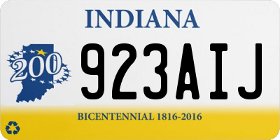 IN license plate 923AIJ