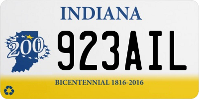 IN license plate 923AIL