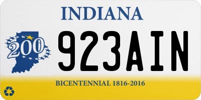 IN license plate 923AIN