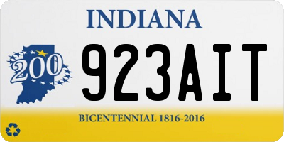 IN license plate 923AIT
