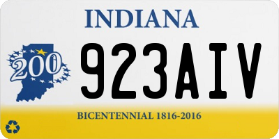 IN license plate 923AIV