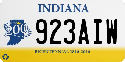 IN license plate 923AIW