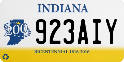 IN license plate 923AIY