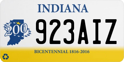 IN license plate 923AIZ