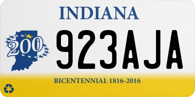 IN license plate 923AJA