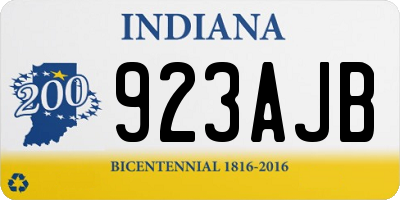 IN license plate 923AJB