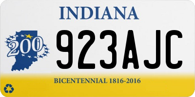 IN license plate 923AJC