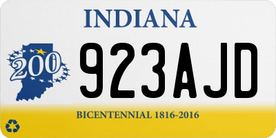 IN license plate 923AJD