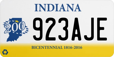 IN license plate 923AJE