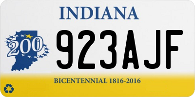 IN license plate 923AJF