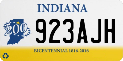 IN license plate 923AJH