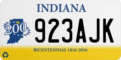 IN license plate 923AJK
