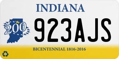 IN license plate 923AJS