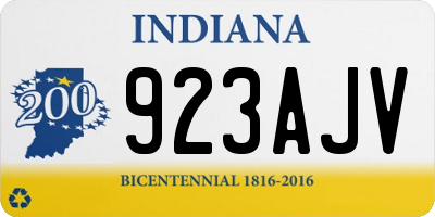 IN license plate 923AJV