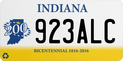 IN license plate 923ALC