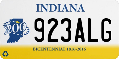 IN license plate 923ALG