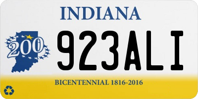 IN license plate 923ALI