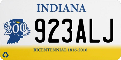 IN license plate 923ALJ