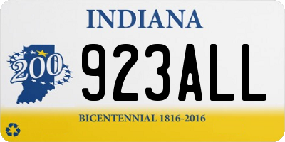 IN license plate 923ALL