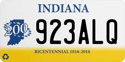 IN license plate 923ALQ