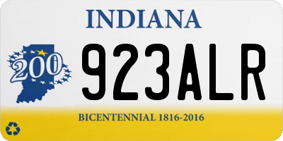 IN license plate 923ALR