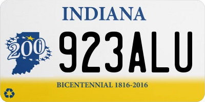 IN license plate 923ALU