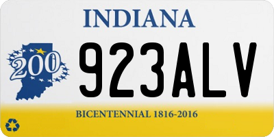 IN license plate 923ALV