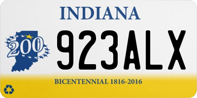 IN license plate 923ALX